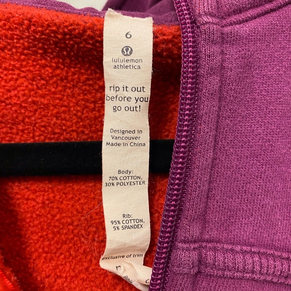 Lululemon Athletic Hoodie Size 6 - Picture 3 of 3